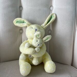 Vintage Russ Bumpkins yellow bunny and baby